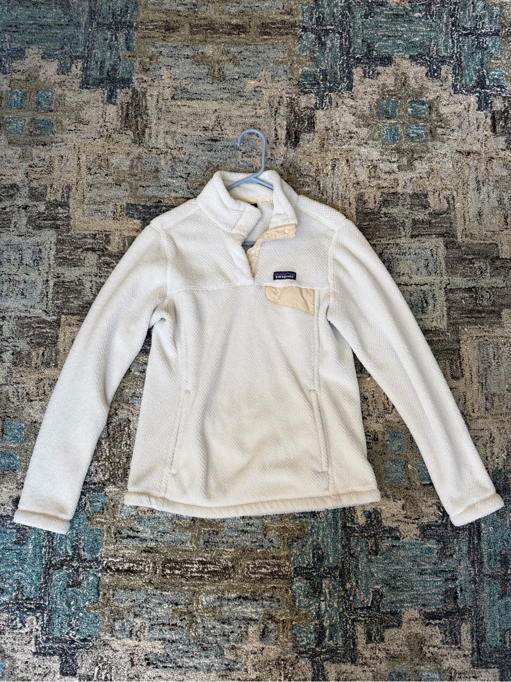 Patagonia Cream Snap-Front Fleece Pullover